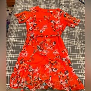 a new day Floral Red Dress